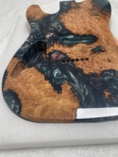 AAAAA New Epoxy Resin Mahogany Electric Guitar Body - Ocean Burl Art