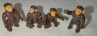 Playmobil Cute Set Of 4 Monkeys Vintage Lot!