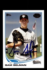 Signed Baseball Card Auto Sam Selman 2013 Topps Pro Debut #113 Chukars