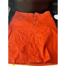 Gap 1969 Burnt Orange Corduroy Mini Skirt Womens Size 31/12 Five Pocket Rust