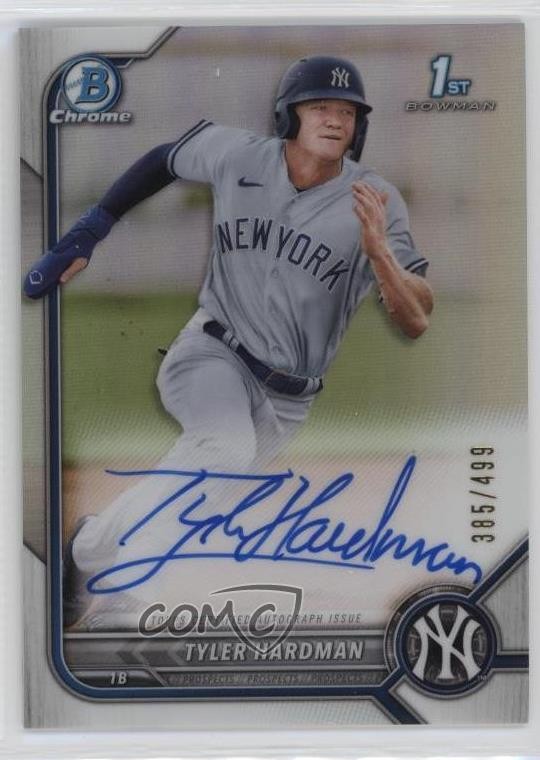 2022 Bowman Chrome Prospect Refractor 385/499 Tyler Hardman #CPA-TH Auto 0hw6