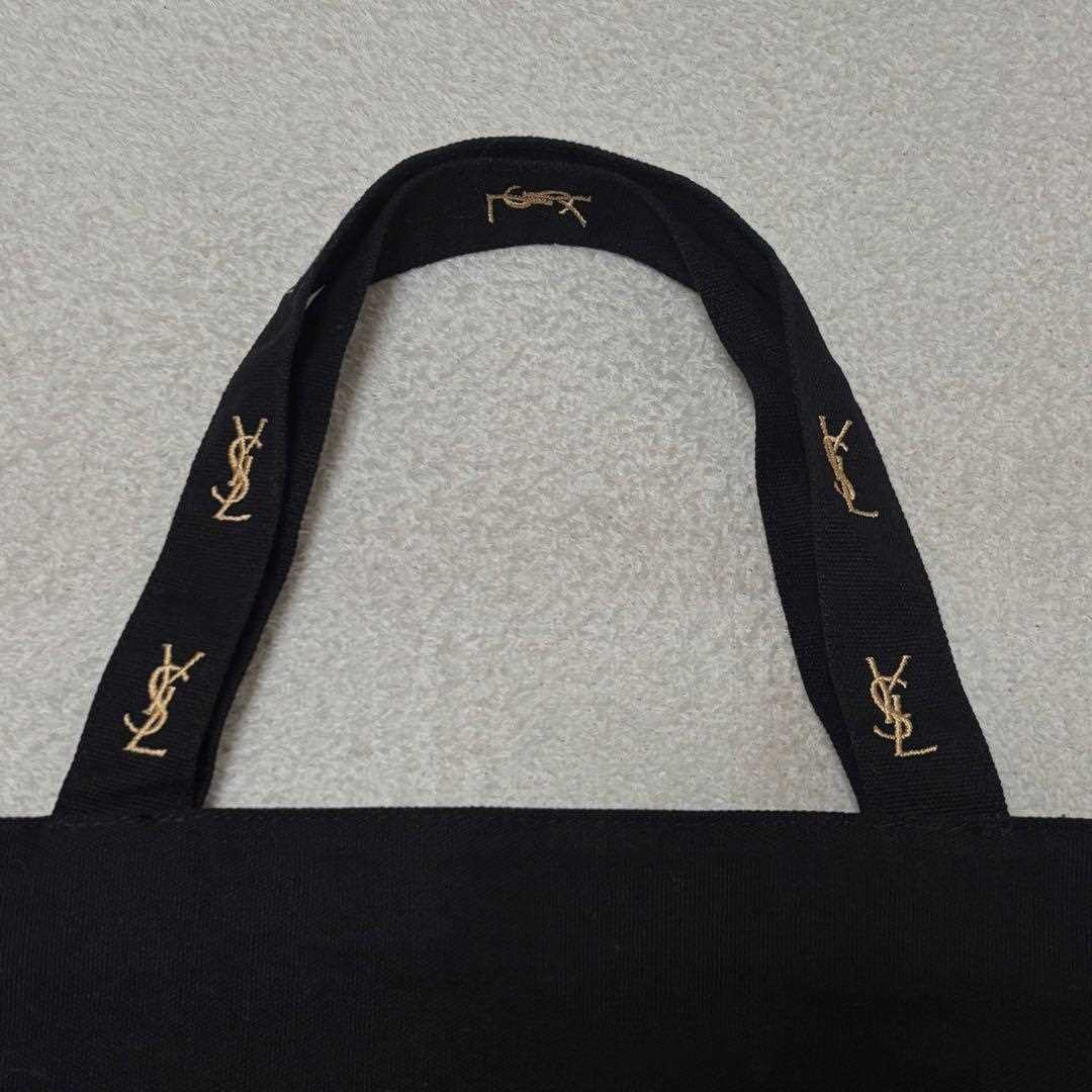 Borsa a mano YVES SAINT LAURENT tote tote logo tela nera donna USATA DAL GIAPPONE