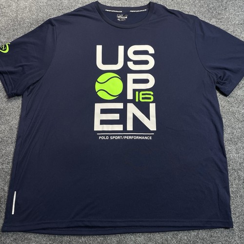 Polo Sport Performance Shirt Herren 2XL blau US Open 2016 Tennis New York City XXL - Bild 1 von 11