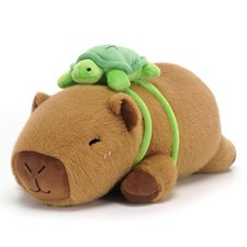 Weighted Stuffed Animals Capybara with Turtle Backpack, Weighted Capybara Plu...