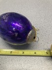 Vintage Christmas Ornament- HEAVY KUGLE STYLE EGG SHAPE CRACKLE GLASS Purple — photo 4