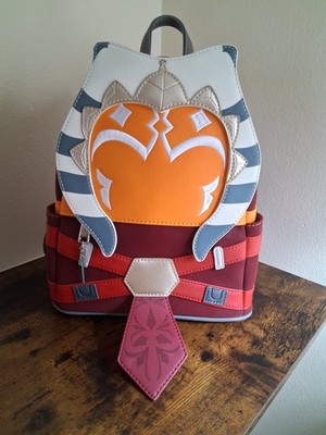 Loungefly Disney Star Wars Ahsoka Tano Mini Backpack Orange Red White Gray  | eBay