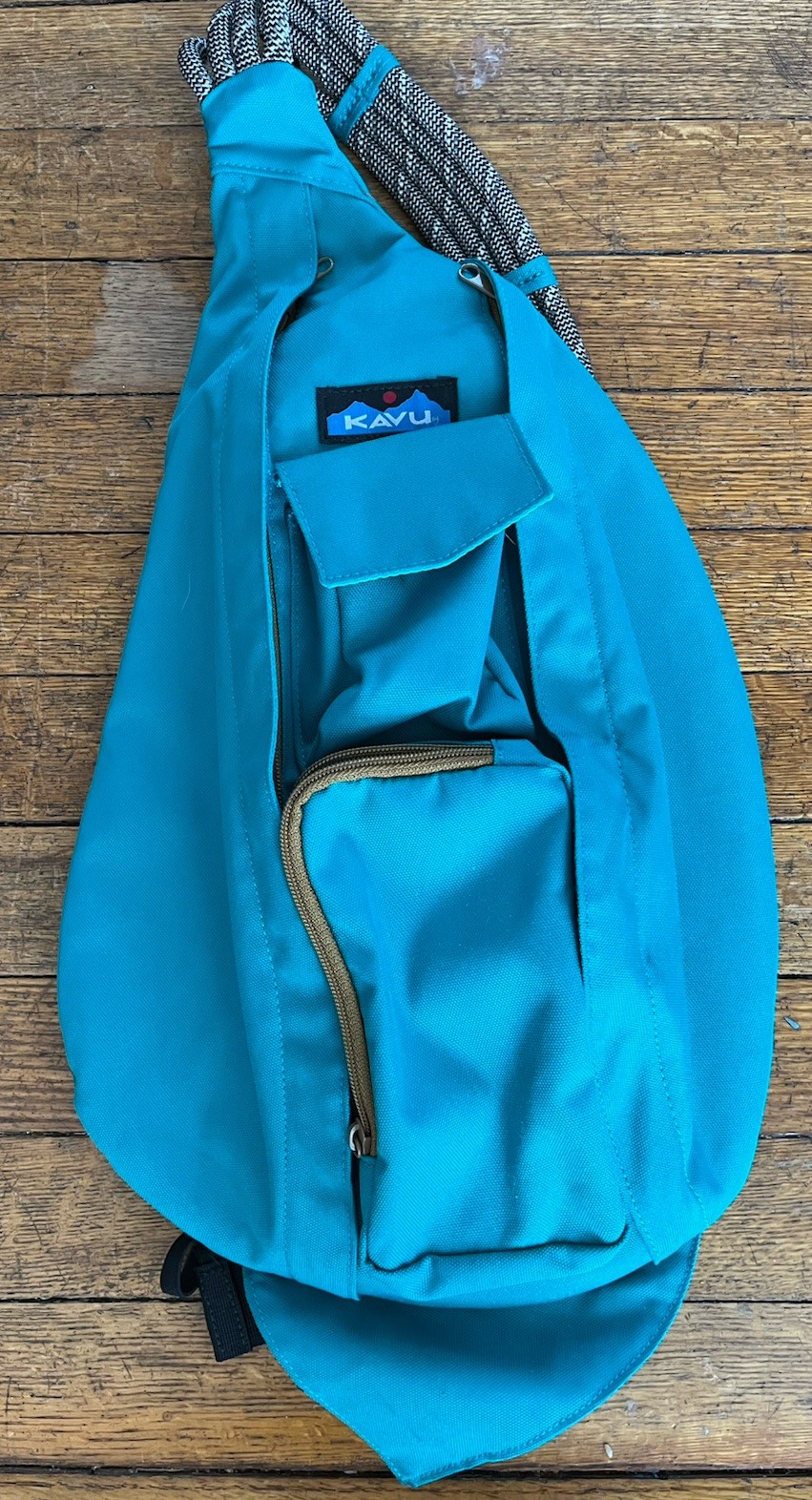 Kavu Rope Sling Backpack Unisex Blue Lightweight Adjustable Shoulder Strap