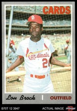 1970 Topps #330 Lou Brock Cardinals HOF 6.5 - EX/MT+