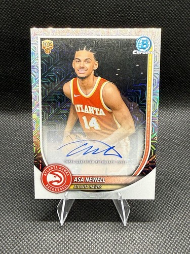 2025-26 Bowman Chrome Asa Newell RC Auto - Hawks MOJO Refractor
