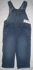 BOY 3T: NWT OSHKOSH B'GOSH DENIM Bib OVERALLS w/ Carpenter Jeans Side Pocket