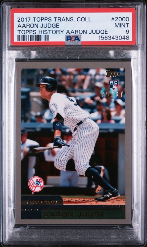 2017 Topps Transcendent Collection Aaron Judge Topps History 35/87 PSA 9 🔥