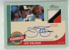 Jim Palmer 2017 Heritage Flashbacks Patch Auto 1/1 Game Used Memorabilia #FAR-JP