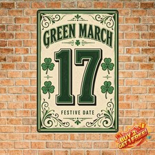 Irish Clover St Patrick's Day Metal Sign Home Decor