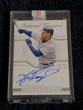 2015 Panini National Treasures Notable Nicknames #34 Ken Griffey Jr. AUTO 3/10 
