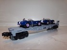 Rail King Auto Transport Flat Car with Two Ertl 65 Shelby Cobra's - New — photo 7