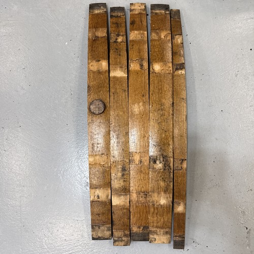 Jack Daniels Whiskey Barrel Charred Wood Staves ~35" Long Set 5 Used