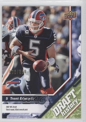 2009 Upper Deck Draft Edition Draft History Green 8/350 Trent Edwards #175 0f6 - Image 1 of 3