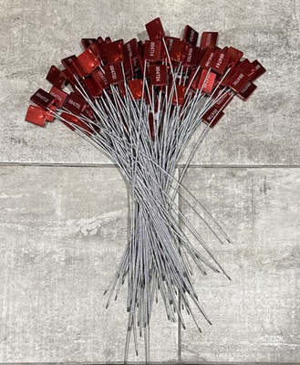 #ad 100 Pack Red High Security Alumium Shipping Cable Seals Container Seals $49.99