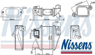 Nissens 961522 Ladeluftkühler LLK Turbokühler Kühler für Honda 