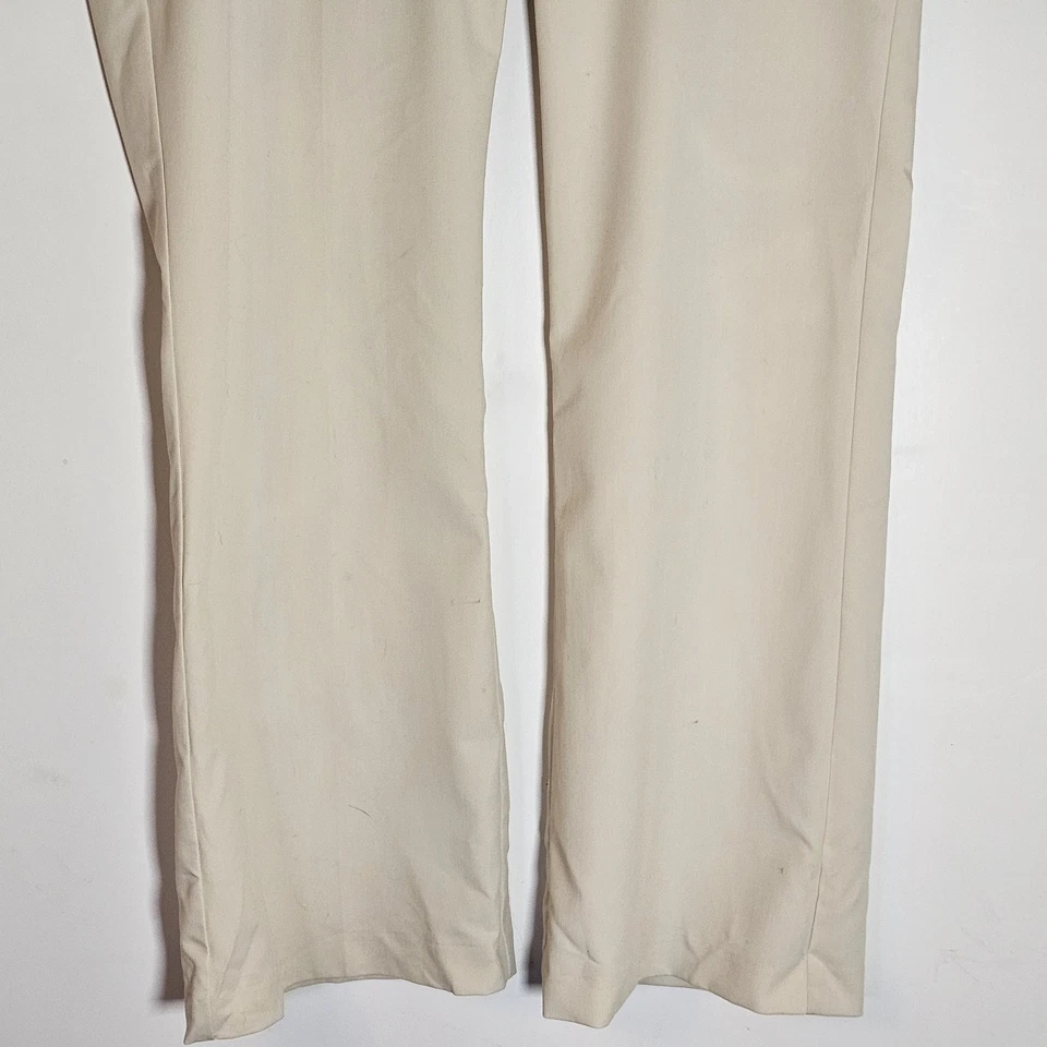 Pantalones Jaclyn Smith Mujer 12 Caqui Tostado Acampanado Frente Plano Negocios Trabajo Clásico Foto 3 de 4