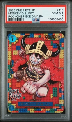 2025 ONE PIECE JAPANESE PREMIUM CARD #110 MONKEY D. LUFFY PSA 10