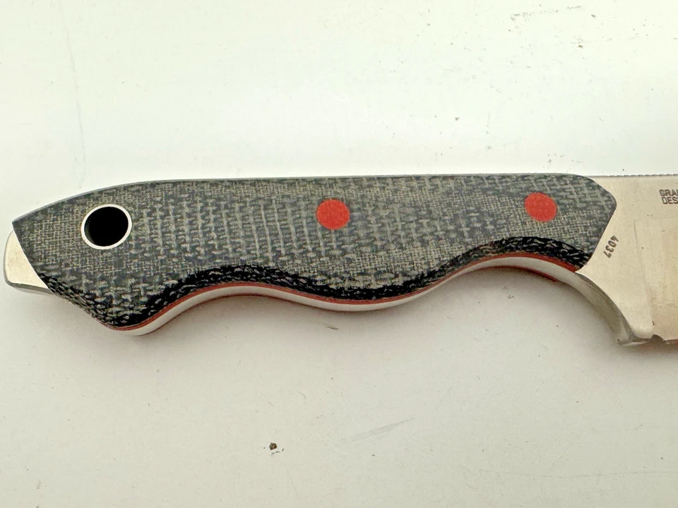 CRKT Razel Full Tang Fixed Blade Cleaver Knife 4037 D2 Steel Micarta w/ Sheath - Image 4 of 4