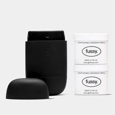 Fussy - Mens Natural Refillable Deodorant - Aluminium Free - 80 g (Pack of 3) 