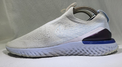 Mens Nike Epic Phantom React Flyknit Training Shoes Size: 10 White Blue Hydrogen