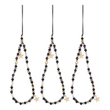3pcs Beaded Phone Lanyard For Women Star Pendant Bracelet Wrist Strap Universal