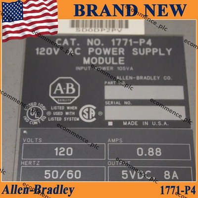 NEW PLC 1771-P4 Power Supply Module 120V 5VDC 8A New AB 1771 P4