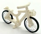 LEGO City Town - White Bicycle - Bike with Handlebars - Complete Assembly [New]