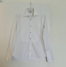 Suitsupply Tuxedo Shirt 38/15 Slim Fit Egyptian Cotton French Cuff White