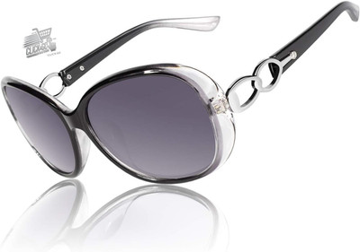 Damen Sonnenbrille Polarisiert Vintage Katze UV400 Signiert Groß Schwarz Sommer
