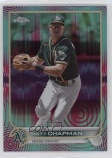 2022 Topps Chrome Sonic Aqua & Pink Pulse Refractor /199 Matt Chapman #168 15tx