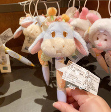 Genuine Shanghai Disney 2025 Spring Eeyore Cute Plush Ballpoint Pen Gift New