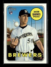 2018 Topps Heritage #507 Jacob Barnes RC Milwaukee Brewers