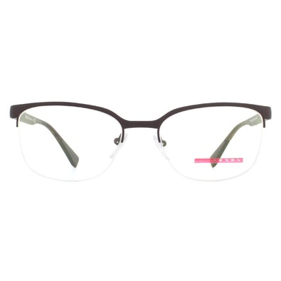 Prada Sport Eyeglasses PS51IV VY21O1 Brown Rubber Men