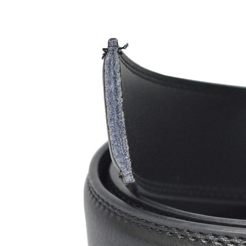 Mens Adjustable Dress Belt Leather Ratchet Automatic Buckle Slide Belts Holeless - Picture 8 of 8