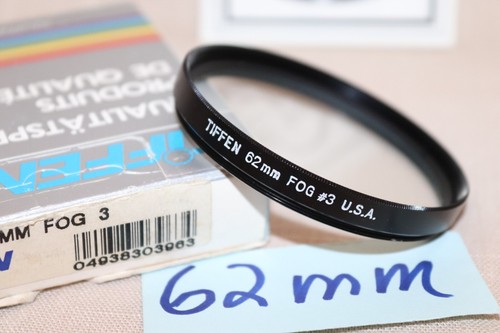 NEW Vtg Tiffen 62mm FOG 3 FILTER USA 62mm Fog #3 MEDIUM Grade Effect MINT - Picture 1 of 11