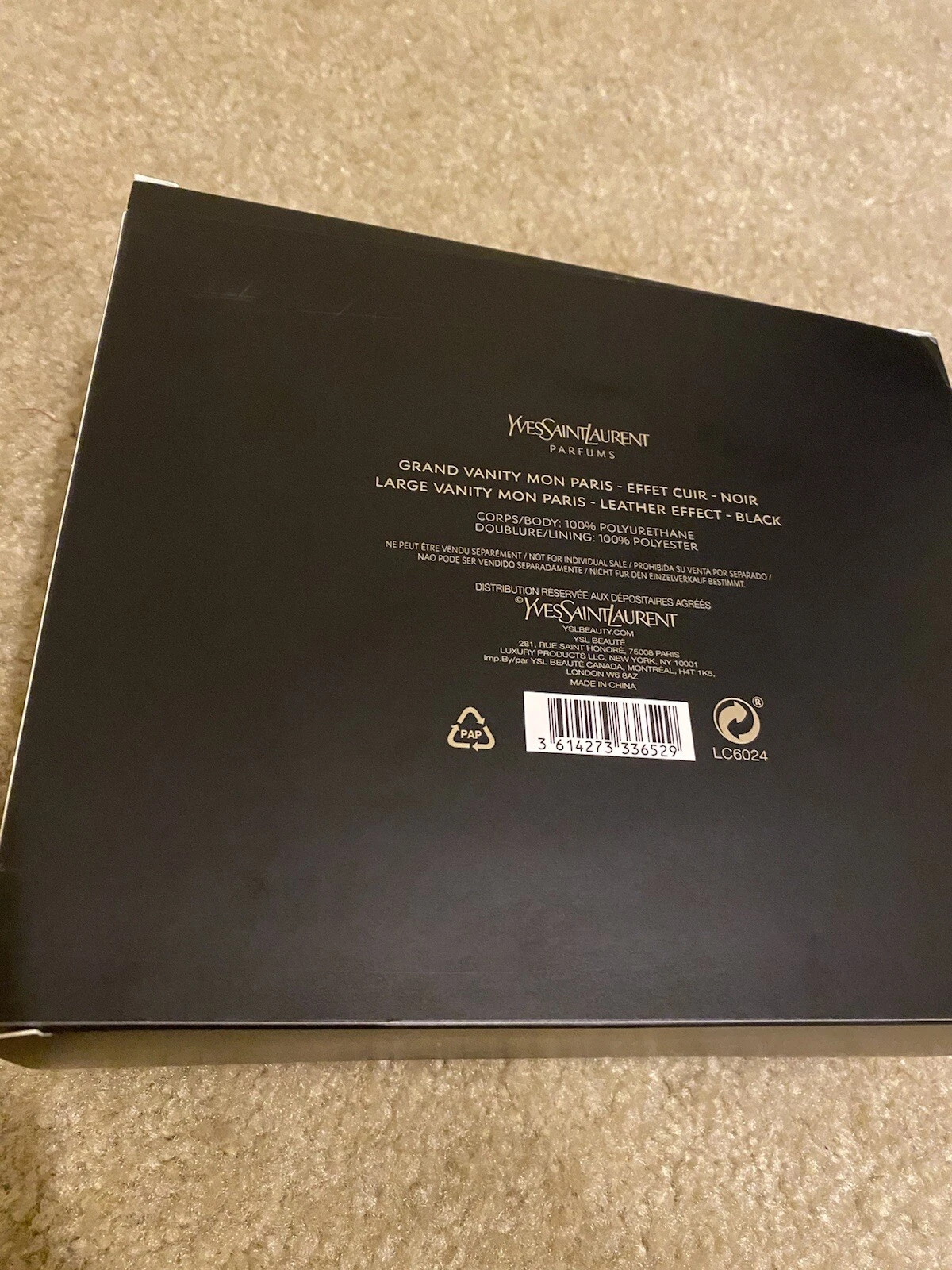 SAINT LAURENT (YSL) NUOVO YSL Yves Saint Grande Nero Vanity