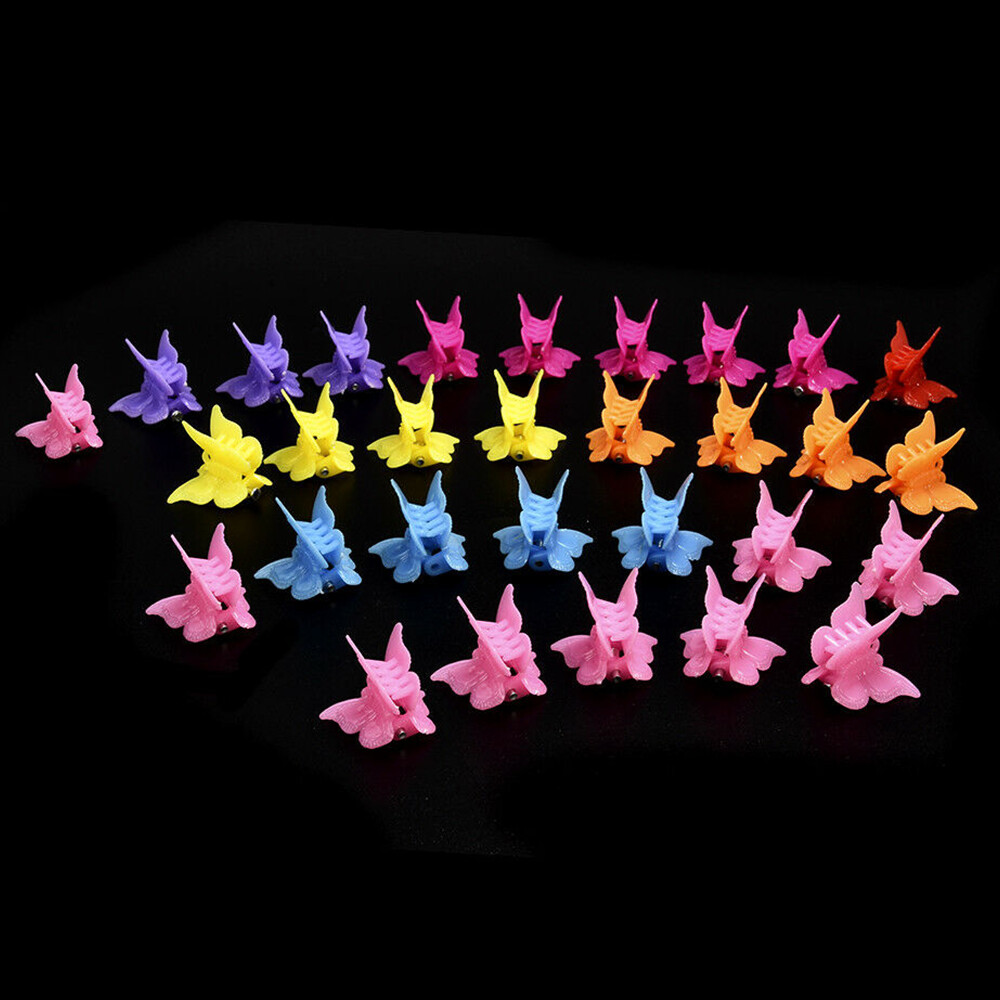 100x-cute-butterfly-hair-claw-mini-clips-for-girl-kids-women-hairpins