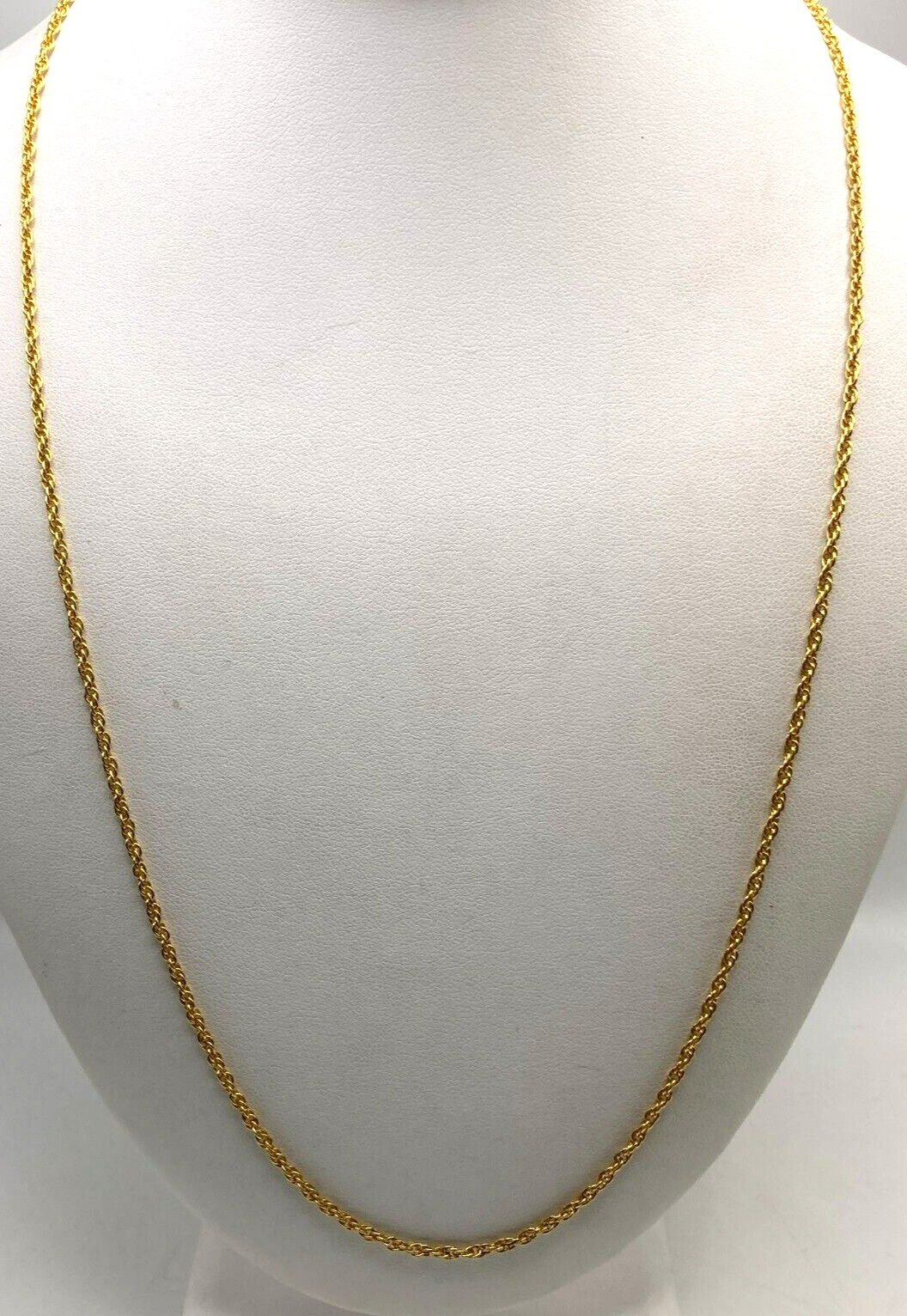 14k Gold Plated 2mm Singapore Twisted Curb Chain Neck… Gem
