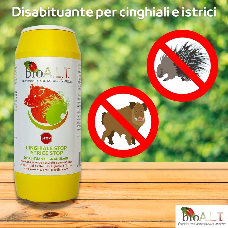 Stop Cinghiali e Istrici Disabituante Repellente Granulare  Miscela di Oli 1 kg - Immagine 2 di 3