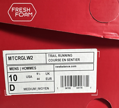 Size 10 - New Balance Fresh Foam Crag v2 White Chromatic Yellow