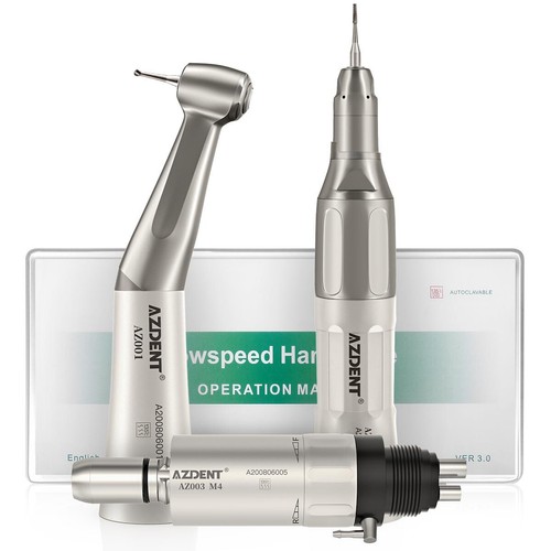 AZDENT Dental langsam niedrige Geschwindigkeit Handstück gerade Winkelstück Luftmotor 2/4 Löcher - Bild 7 von 33