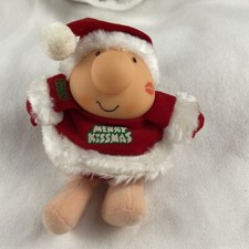 Vintage 1980s Ziggy Santa Plush Doll Christmas Merry Kissmas-American Greetings