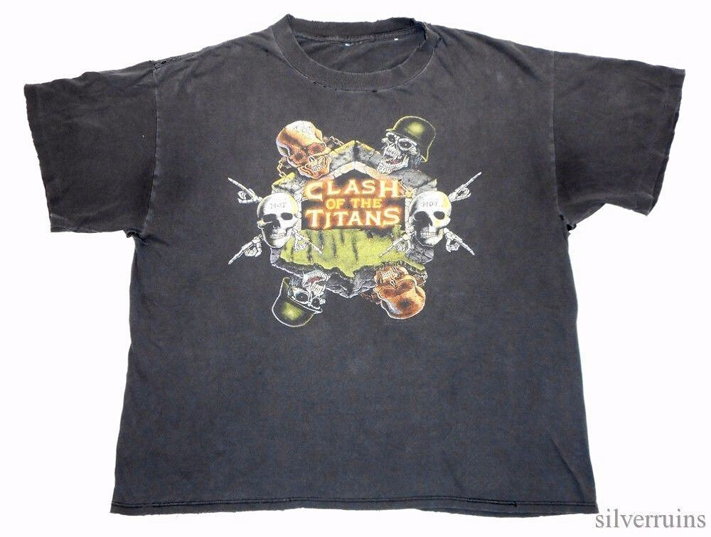 Clash Of The Titans Vintage T Shirt 1991 Tour Thrash Metal