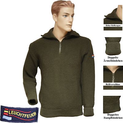 warmer TROYER ADMIRAL Wolle mit Wolle Norweger Pullover
