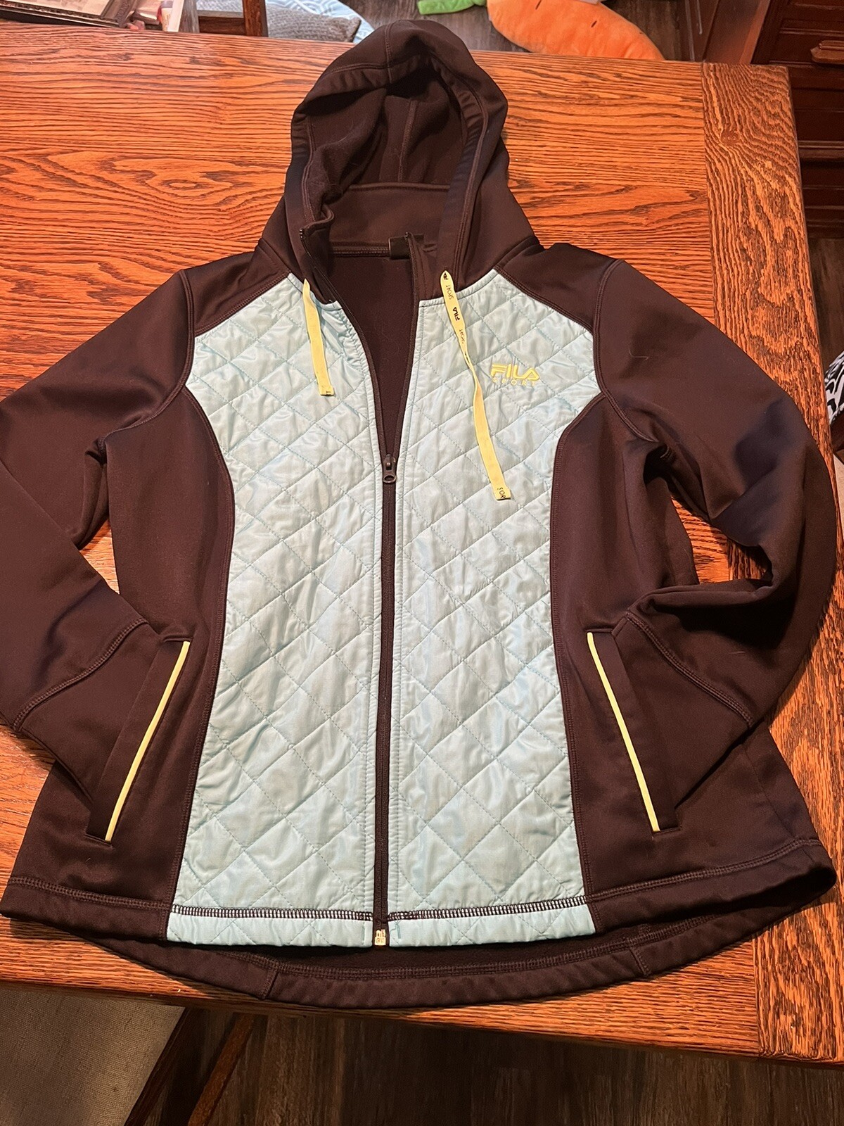 Giacca con cappuccio e zip Fila donna taglia L abbigliamento attivo