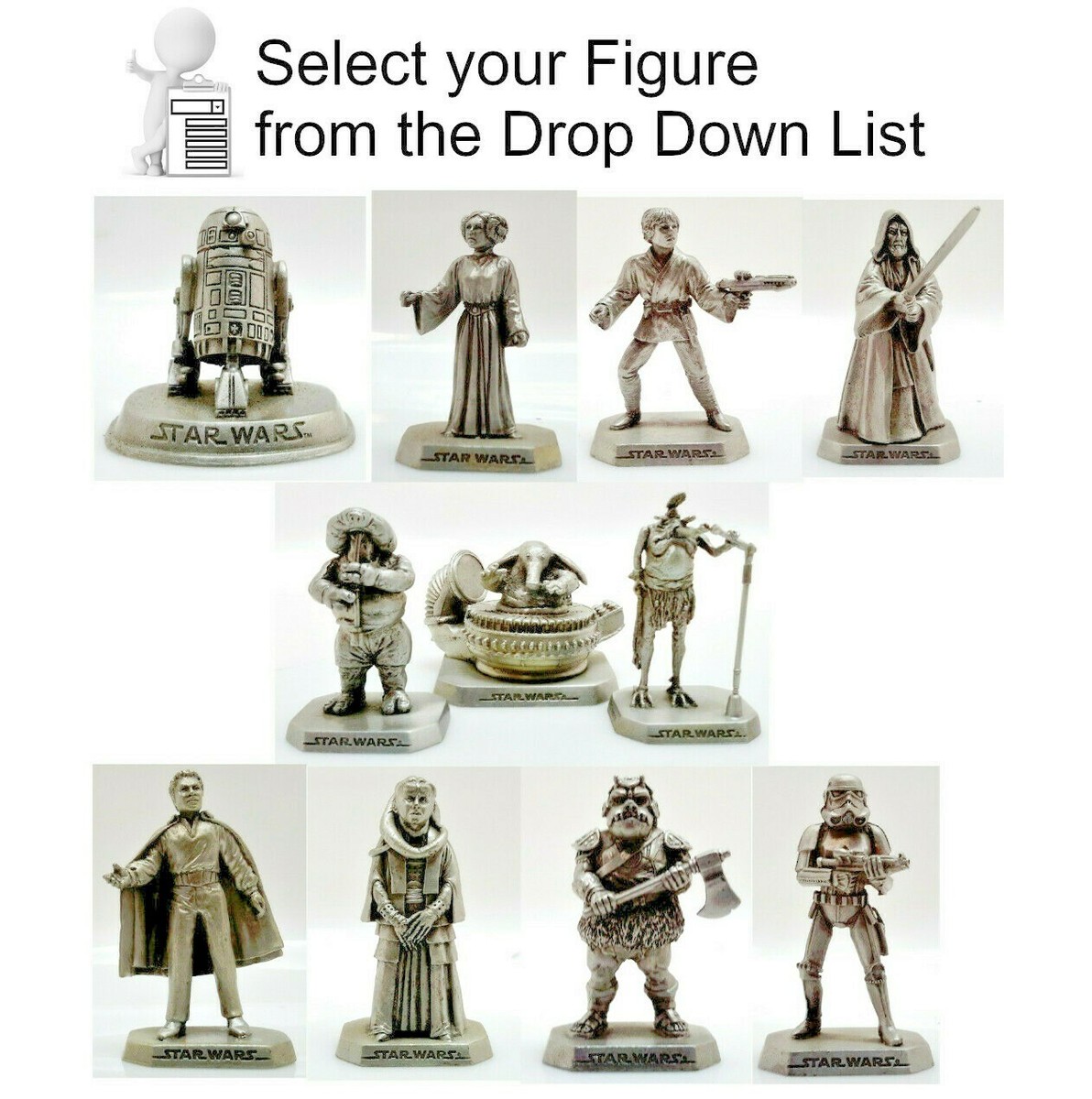 1994-1999 Star Wars Rawcliffe Pewter Figure Collection-- Your